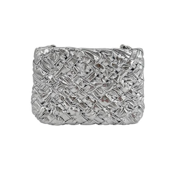 CLARE V. Estelle Crossbody Clutch in Specchio Puffy Woven - Picture 7 of 15